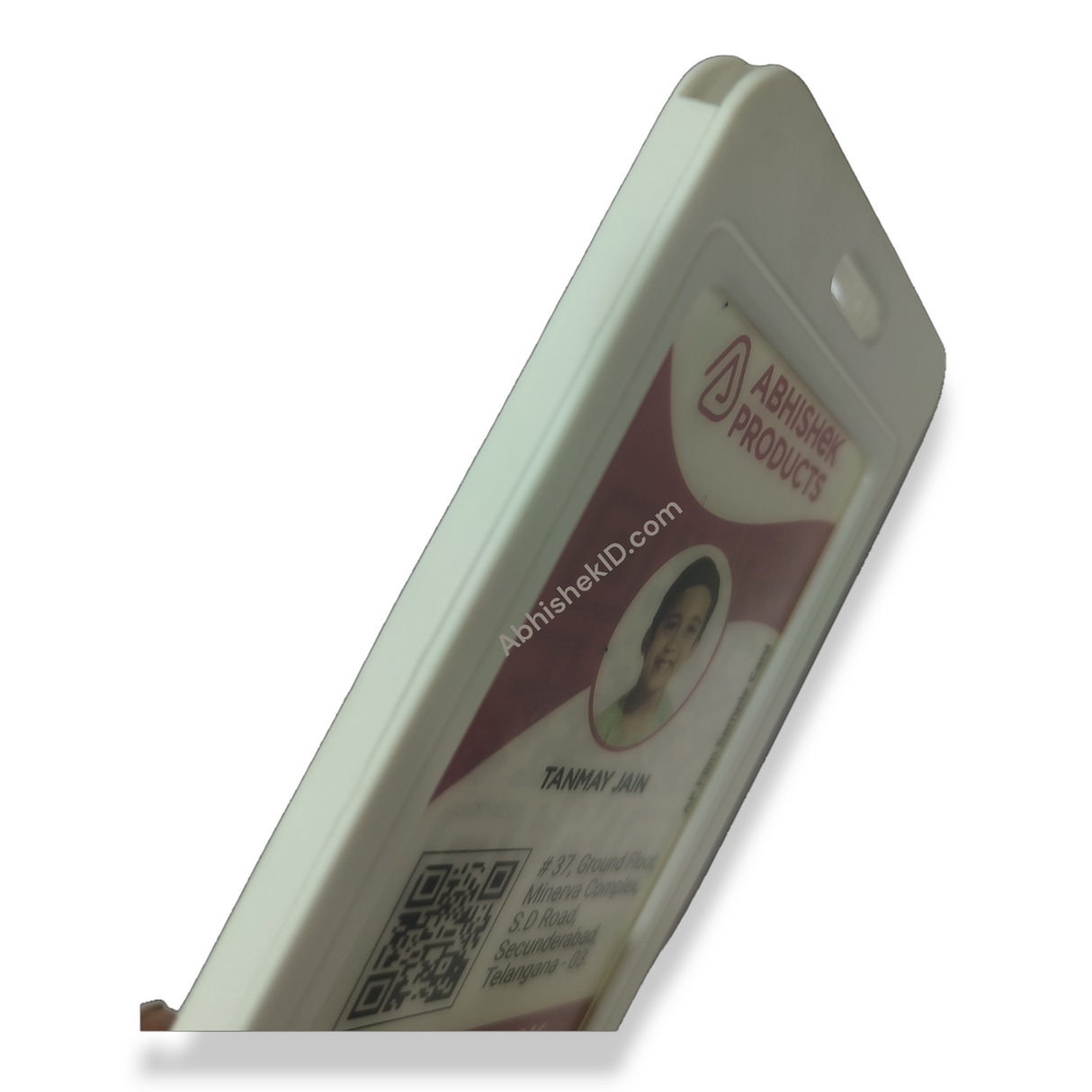 White Jacket Holder Heavy Indian Grade 54X86MM Vertical PVC Transparent ID CARD HOLDER (5)