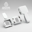 20mm White Horse Hook for ID Card Lanyards | Plastic Snap Clip, white plastic, for lanyards