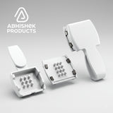 20mm White Horse Hook for ID Card Lanyards | Plastic Snap Clip, white plastic, for lanyards