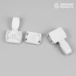 16mm White Horse Hook for ID Card Lanyards, plastic snap clip, disassembled for assembly