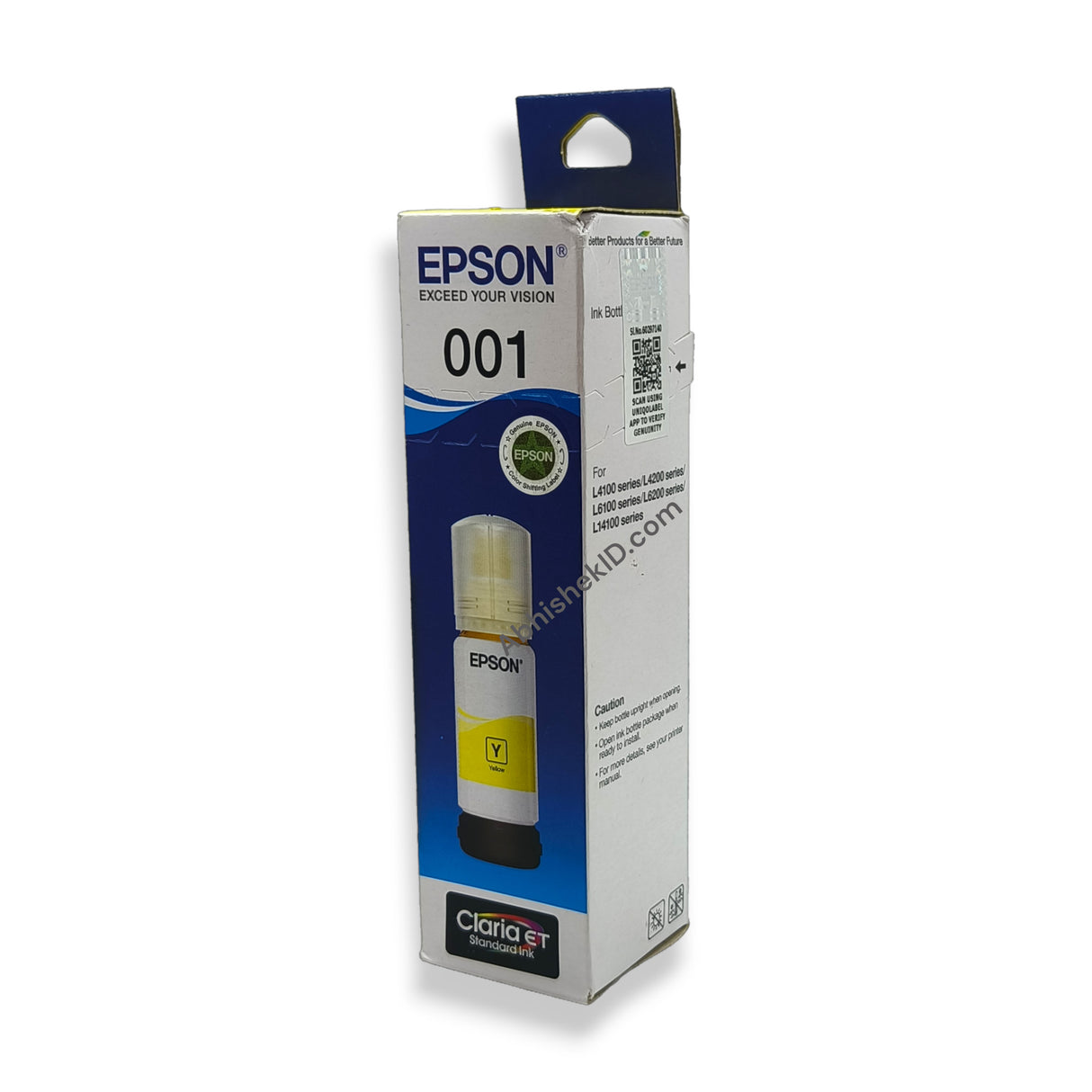 Yellow Epson Original 001 Ink Bottles for EcoTank Printers L4150,L4160,L6160,L6170,L6190 (3)