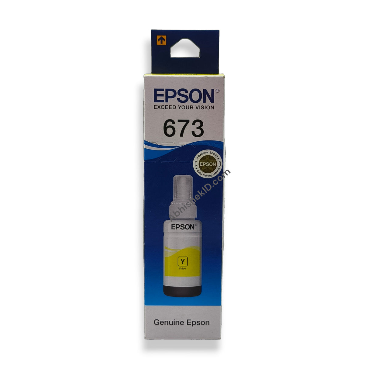 Yellow Epson Original 673 Ink Bottles for EcoTank Printers L805, L850, L1800, L810, L800 (2)