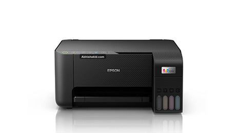 Epson EcoTank L3260 A4 all-in-one ink tank printer front view with integrated ink tanks