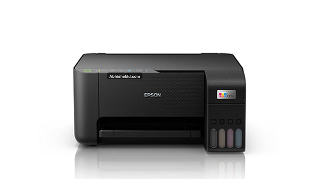 Epson EcoTank L3260 A4 all-in-one ink tank printer front view with integrated ink tanks