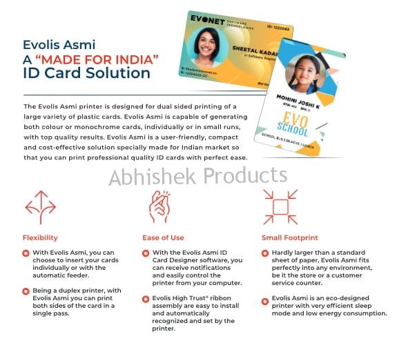 asmi pvc card printer evolis printer id card printer (2)