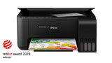 Epson EcoTank L3150 A4 Wi-Fi ink tank printer front view with front-facing ink tanks