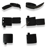 central joint for id card lanyard tag for use in corporate company, plastic black attachment bit for joining tag near neck, neck joint (1)