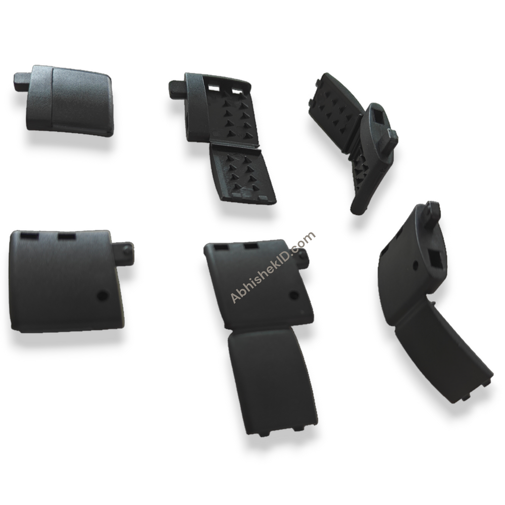 central joint for id card lanyard tag for use in corporate company, plastic black attachment bit for joining tag near neck, neck joint (3)