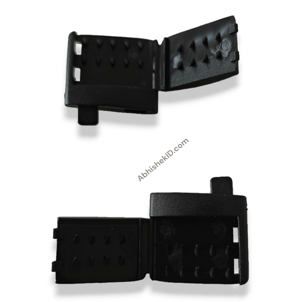 central joint for id card lanyard tag for use in corporate company, plastic black attachment bit for joining tag near neck, neck joint (5)