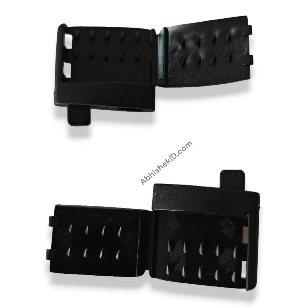 central joint for id card lanyard tag for use in corporate company, plastic black attachment bit for joining tag near neck, neck joint (7)