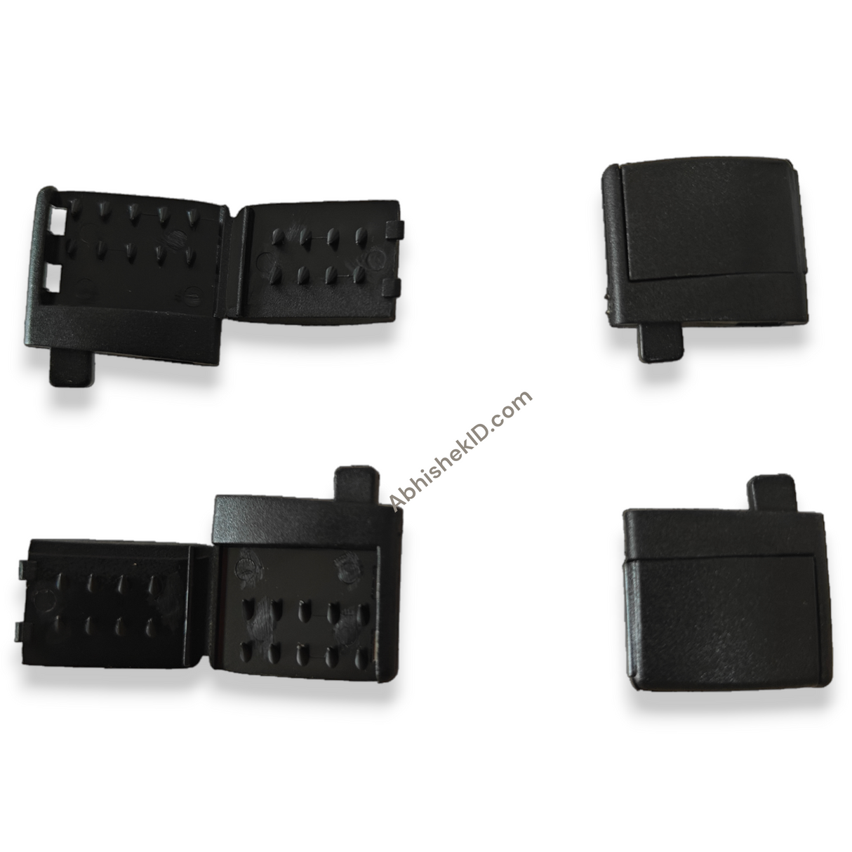 central joint for id card lanyard tag for use in corporate company, plastic black attachment bit for joining tag near neck, neck joint (8)