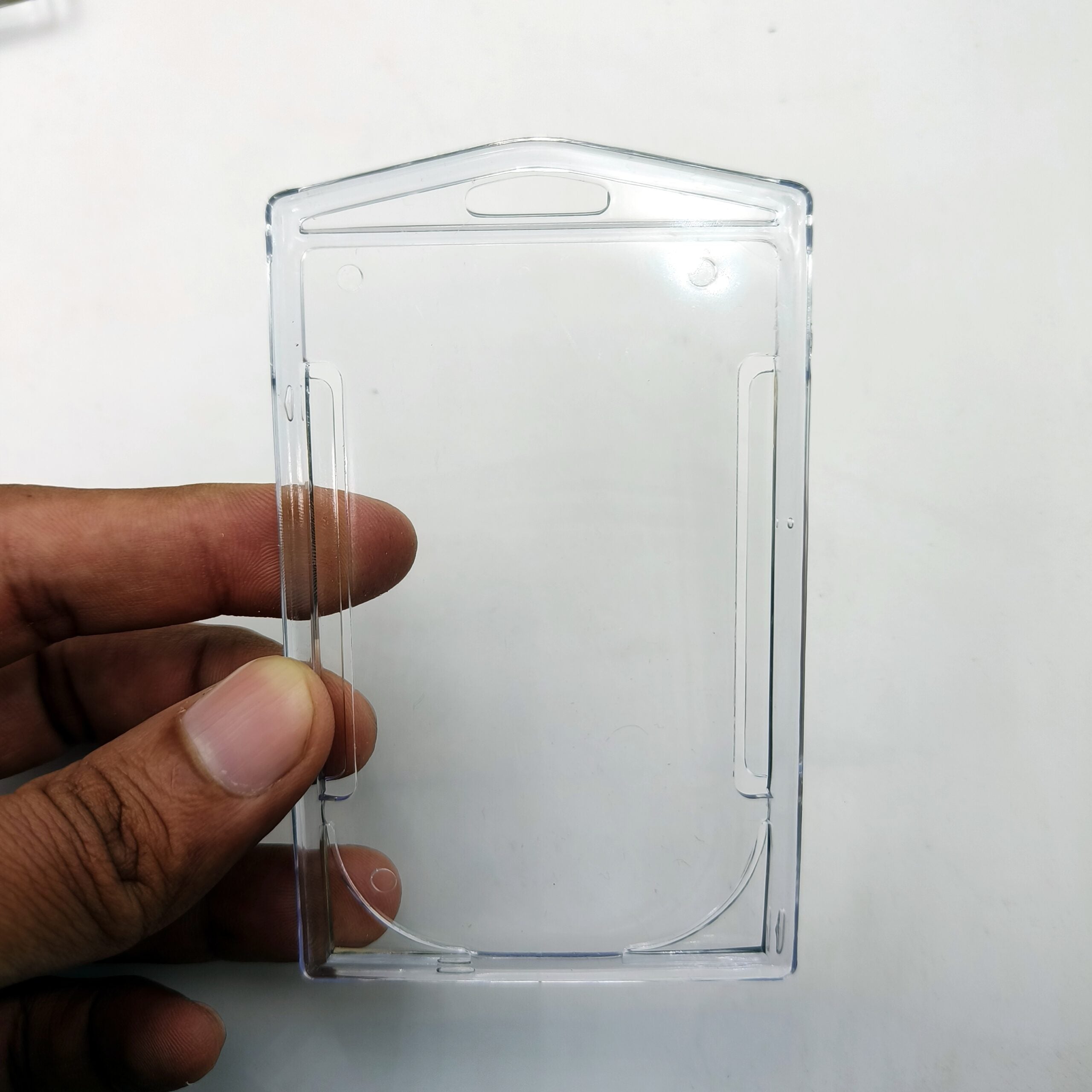 H130 Crystal 54X86MM Vertical PVC Transparent ID Card Holder Abhishek Products