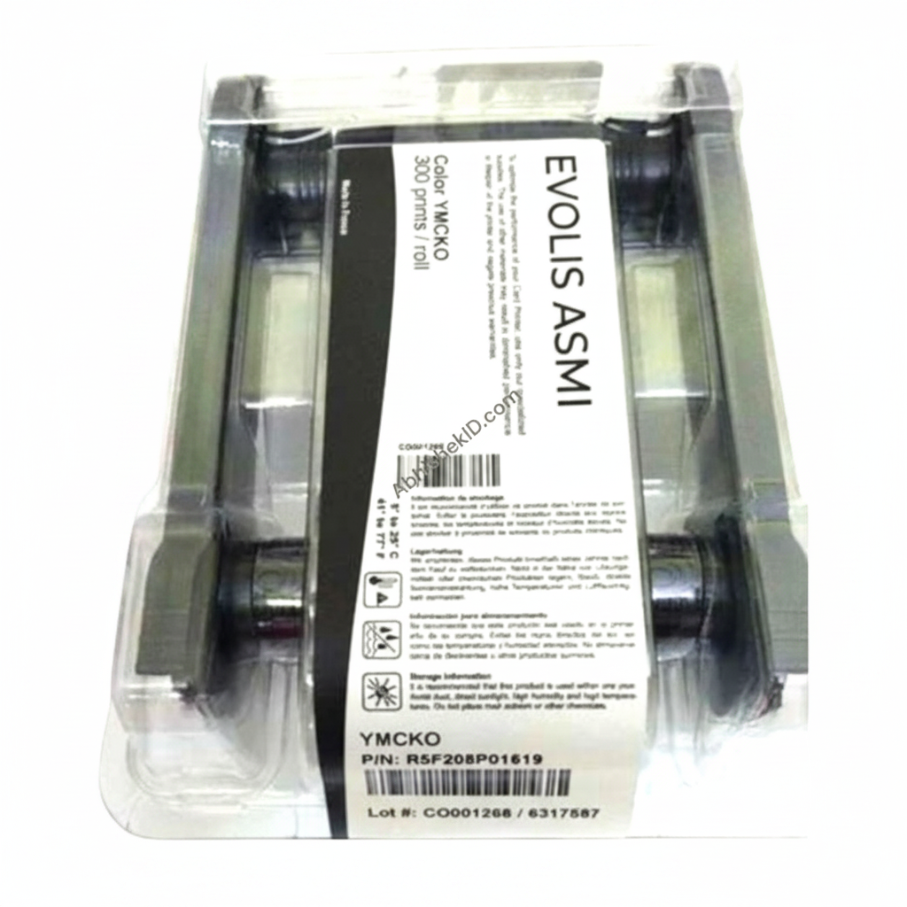 Evolis Asmi YMCKO Full Panel Ribbon – 300 Impressions | Colour Thermal ID Card Ribbon