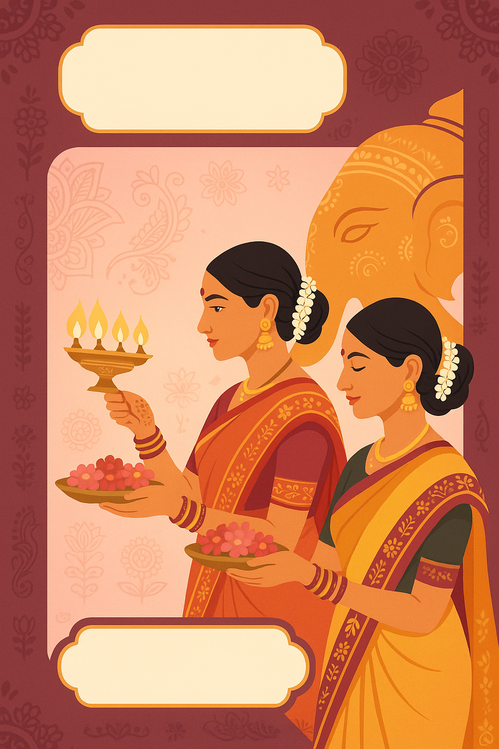 Ganesh Mandal ID Card Design Templates SVG (85x130mm) – Editable for CorelDRAW, Photoshop, Illustrator