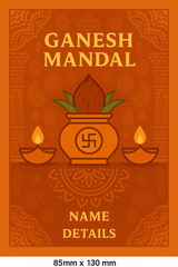 Ganesh Mandal ID Card Design Templates SVG (85x130mm) – Editable for CorelDRAW, Photoshop, Illustrator