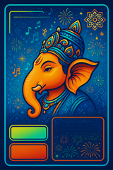 Ganesh Mandal ID Card Design Templates SVG (85x130mm) – Editable for CorelDRAW, Photoshop, Illustrator