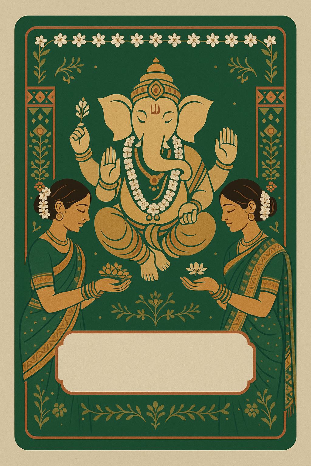 Ganesh Mandal ID Card Design Templates SVG (85x130mm) – Editable for CorelDRAW, Photoshop, Illustrator