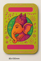 Ganesh Mandal ID Card Design Templates SVG (85x130mm) – Editable for CorelDRAW, Photoshop, Illustrator