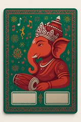 Ganesh Mandal ID Card Design Templates SVG (85x130mm) – Editable for CorelDRAW, Photoshop, Illustrator