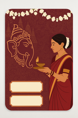 Ganesh Mandal ID Card Design Templates SVG (85x130mm) – Editable for CorelDRAW, Photoshop, Illustrator