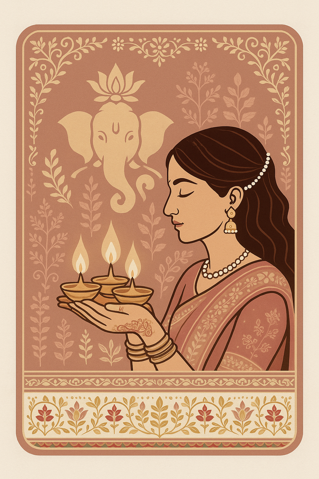 Ganesh Mandal ID Card Design Templates SVG (85x130mm) – Editable for CorelDRAW, Photoshop, Illustrator