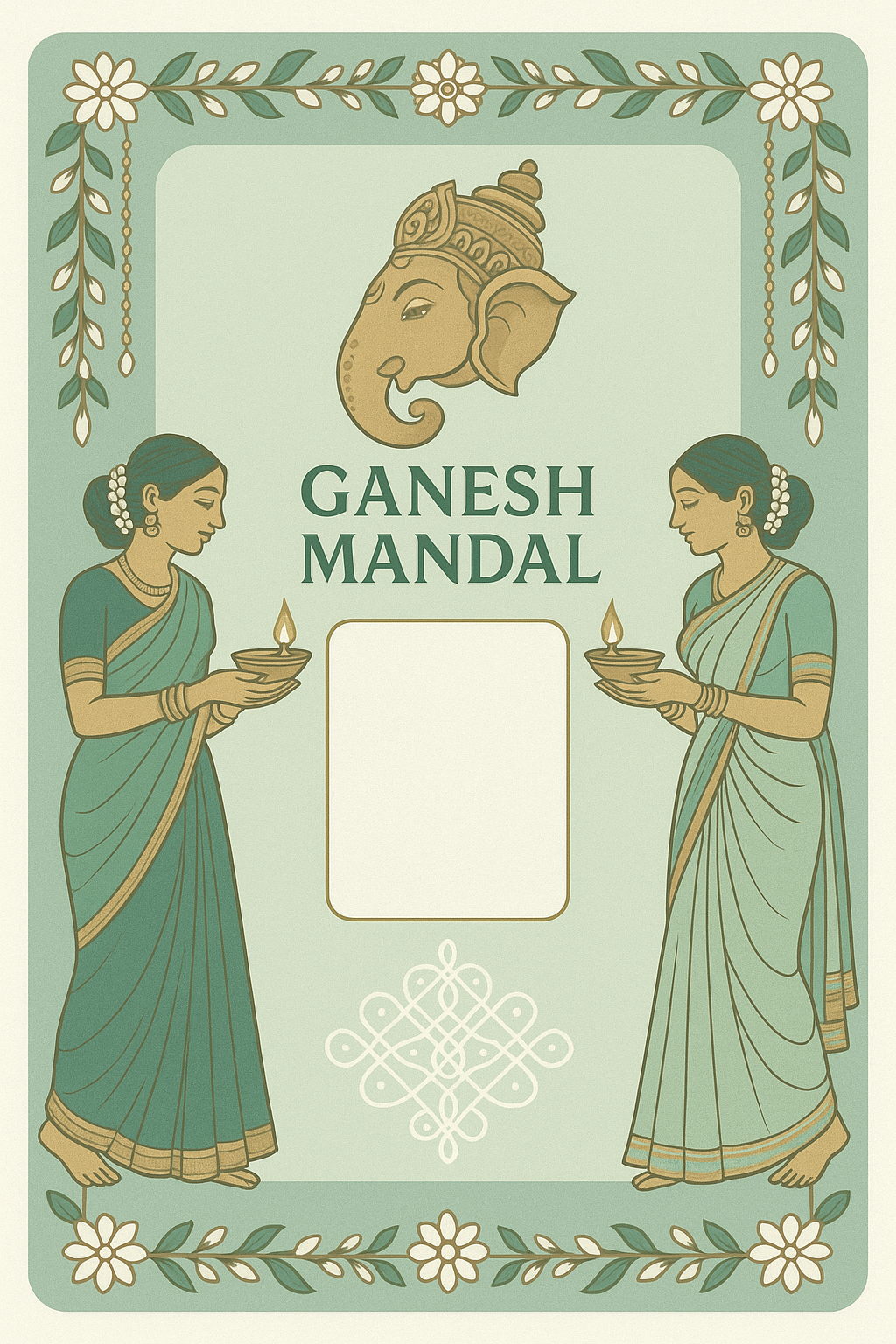 Ganesh Mandal ID Card Design Templates SVG (85x130mm) – Editable for CorelDRAW, Photoshop, Illustrator