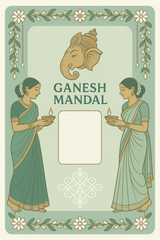 Ganesh Mandal ID Card Design Templates SVG (85x130mm) – Editable for CorelDRAW, Photoshop, Illustrator