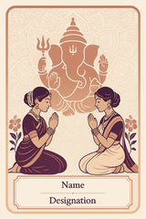 Ganesh Mandal ID Card Design Templates SVG (85x130mm) – Editable for CorelDRAW, Photoshop, Illustrator