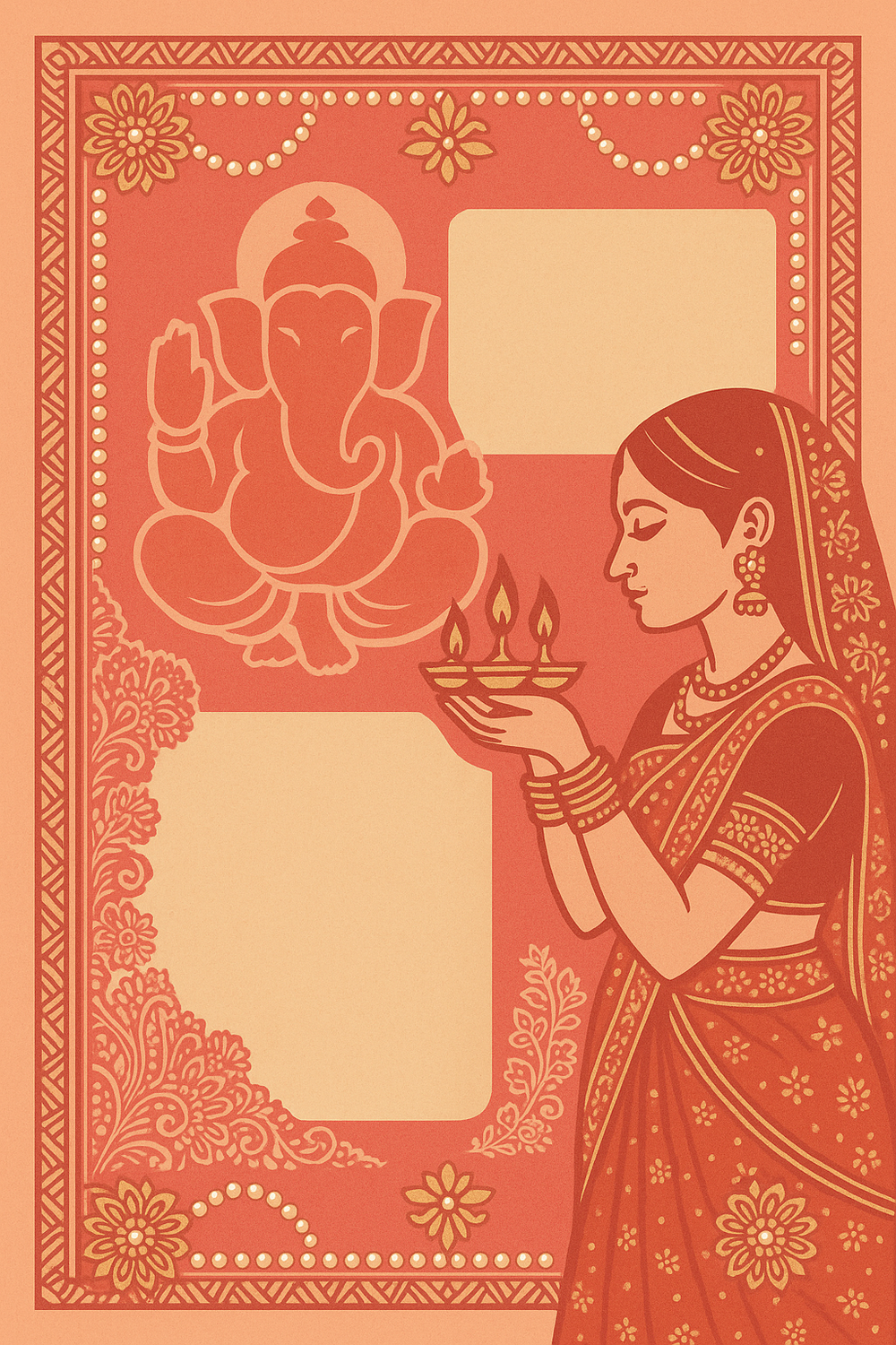 Ganesh Mandal ID Card Design Templates SVG (85x130mm) – Editable for CorelDRAW, Photoshop, Illustrator