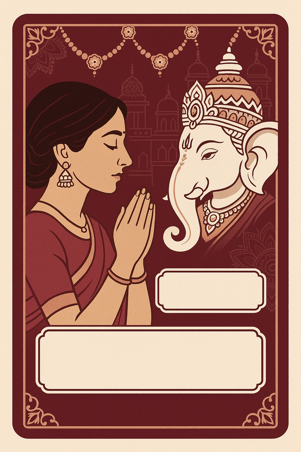 Ganesh Mandal ID Card Design Templates SVG (85x130mm) – Editable for CorelDRAW, Photoshop, Illustrator