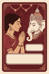 Ganesh Mandal ID Card Design Templates SVG (85x130mm) – Editable for CorelDRAW, Photoshop, Illustrator