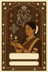 Ganesh Mandal ID Card Design Templates SVG (85x130mm) – Editable for CorelDRAW, Photoshop, Illustrator