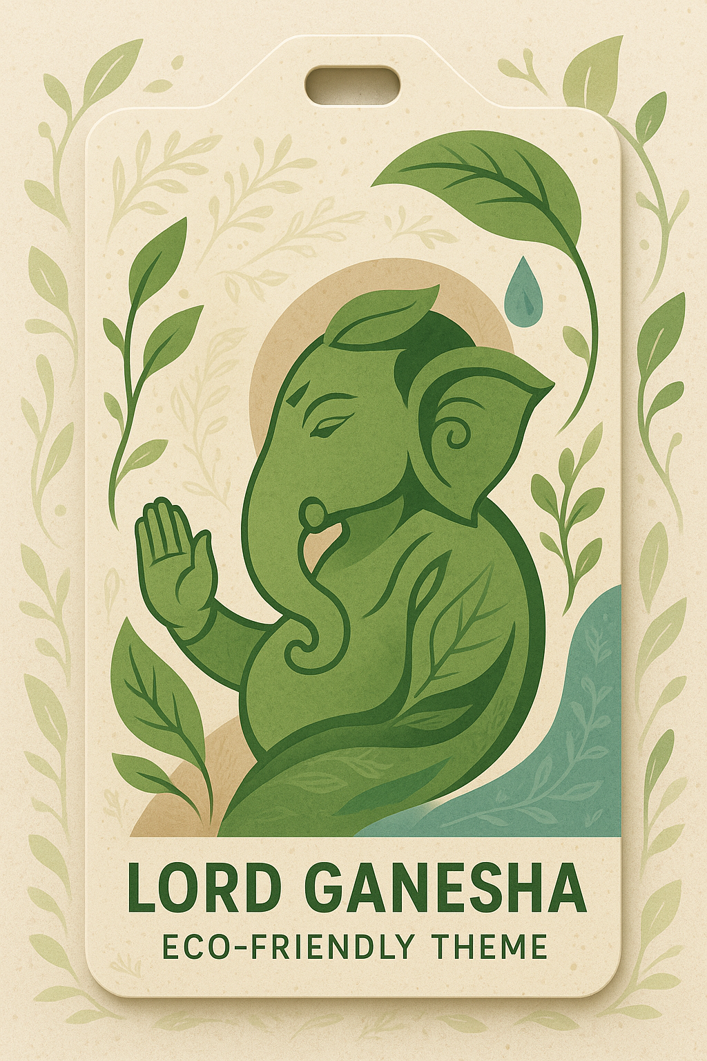 Ganesh Mandal ID Card Design Templates SVG (85x130mm) – Editable for CorelDRAW, Photoshop, Illustrator