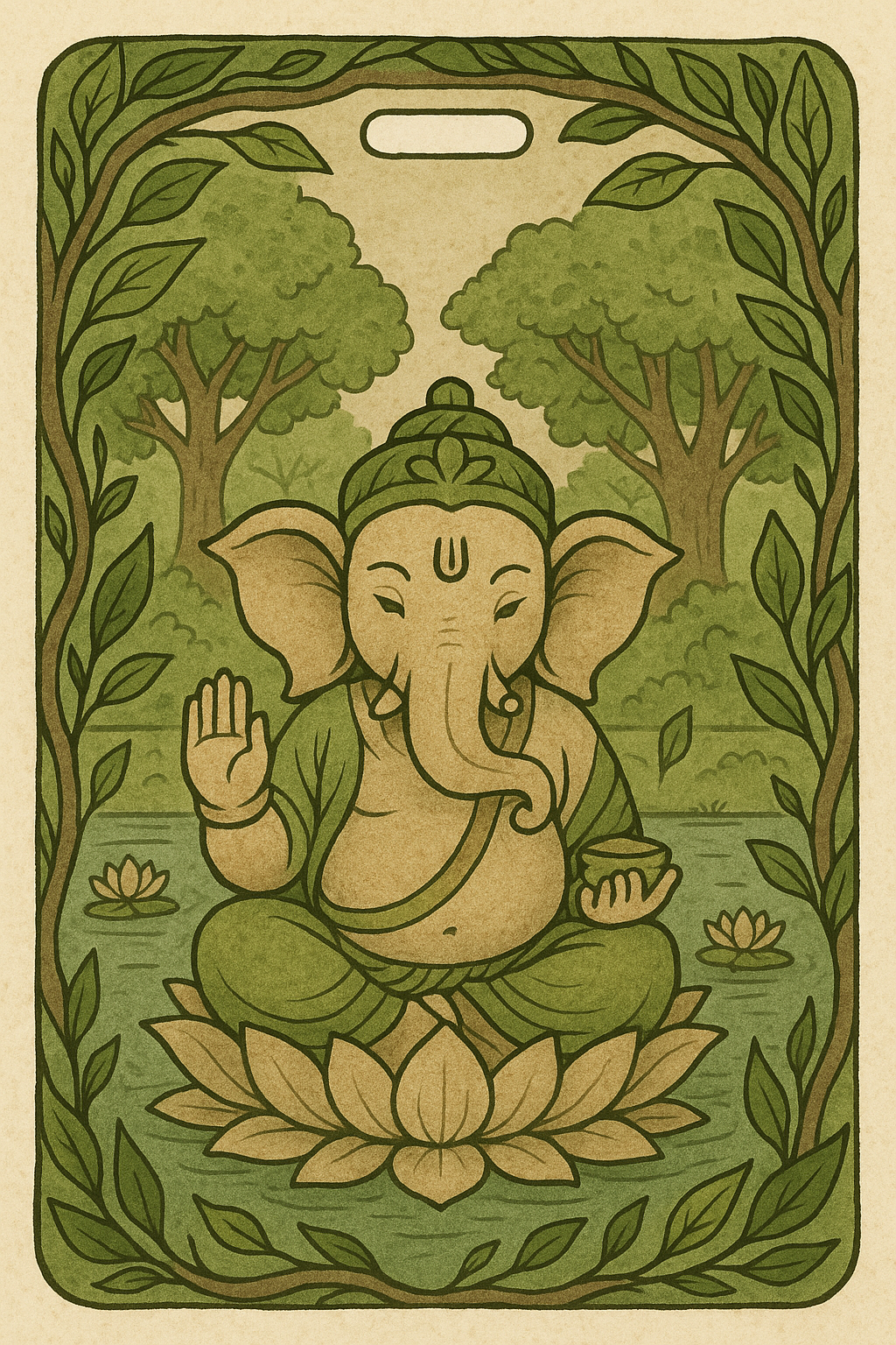 Ganesh Mandal ID Card Design Templates SVG (85x130mm) – Editable for CorelDRAW, Photoshop, Illustrator