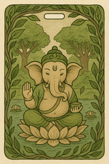 Ganesh Mandal ID Card Design Templates SVG (85x130mm) – Editable for CorelDRAW, Photoshop, Illustrator