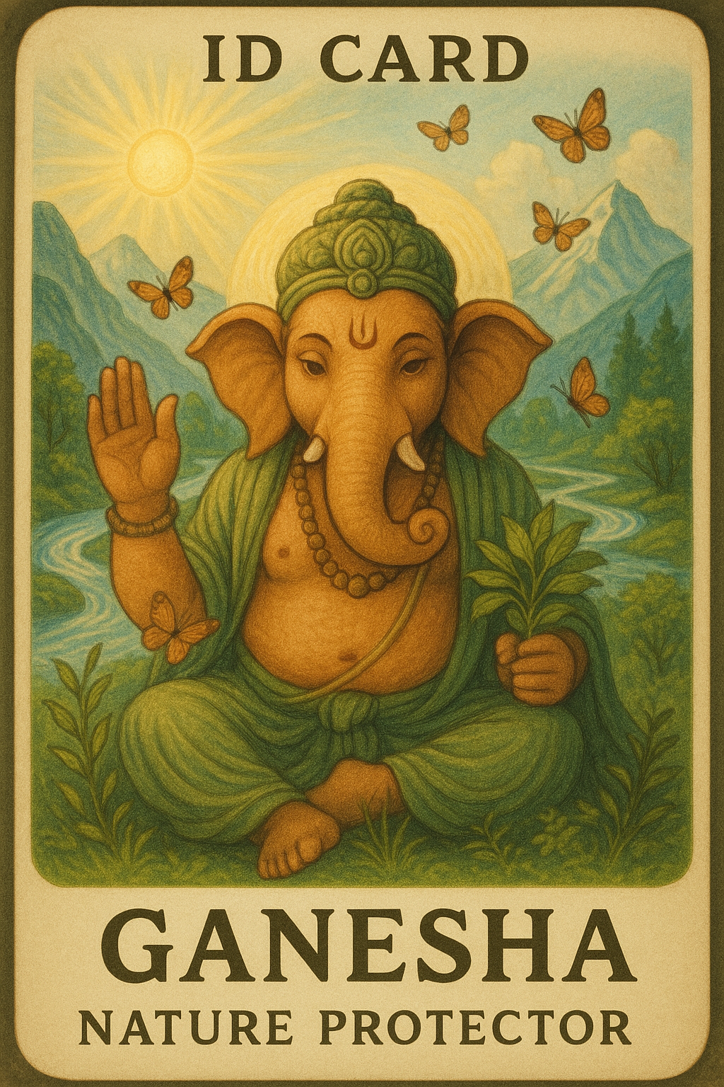 Ganesh Mandal ID Card Design Templates SVG (85x130mm) – Editable for CorelDRAW, Photoshop, Illustrator