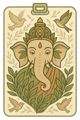 Ganesh Mandal ID Card Design Templates SVG (85x130mm) – Editable for CorelDRAW, Photoshop, Illustrator