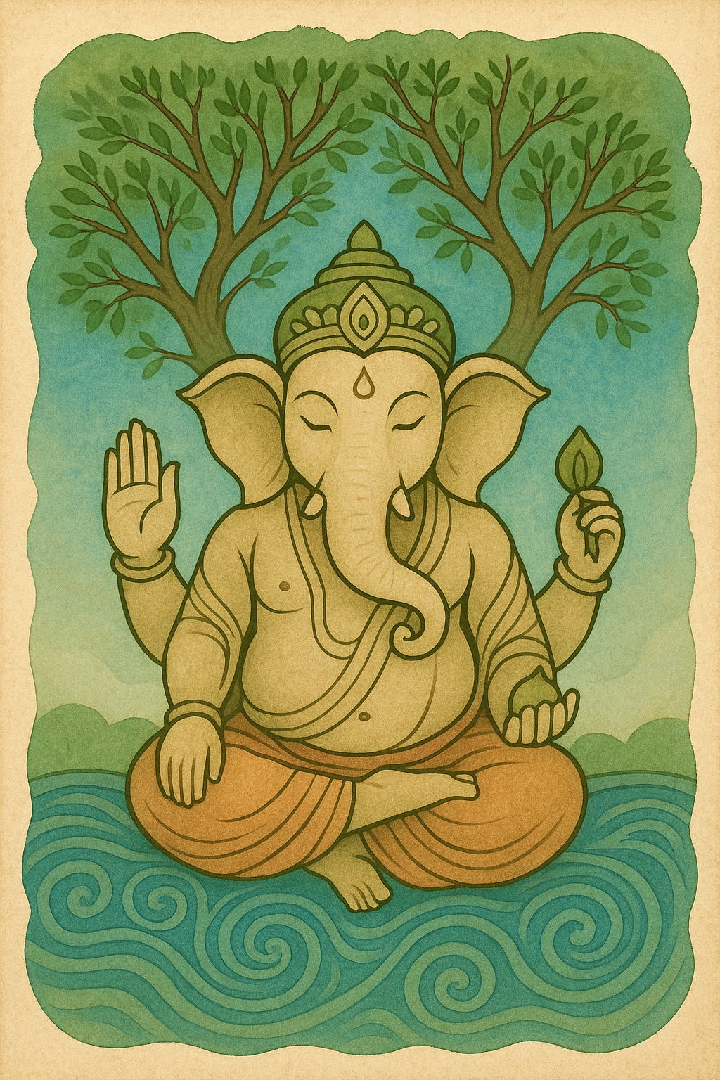 Ganesh Mandal ID Card Design Templates SVG (85x130mm) – Editable for CorelDRAW, Photoshop, Illustrator