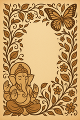 Ganesh Mandal ID Card Design Templates SVG (85x130mm) – Editable for CorelDRAW, Photoshop, Illustrator