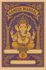 Ganesh Mandal ID Card Design Templates SVG (85x130mm) – Editable for CorelDRAW, Photoshop, Illustrator