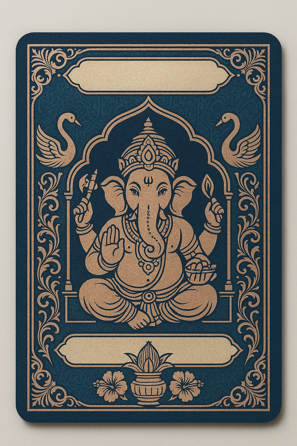 Ganesh Mandal ID Card Design Templates SVG (85x130mm) – Editable for CorelDRAW, Photoshop, Illustrator