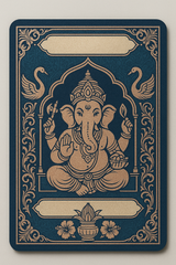 Ganesh Mandal ID Card Design Templates SVG (85x130mm) – Editable for CorelDRAW, Photoshop, Illustrator