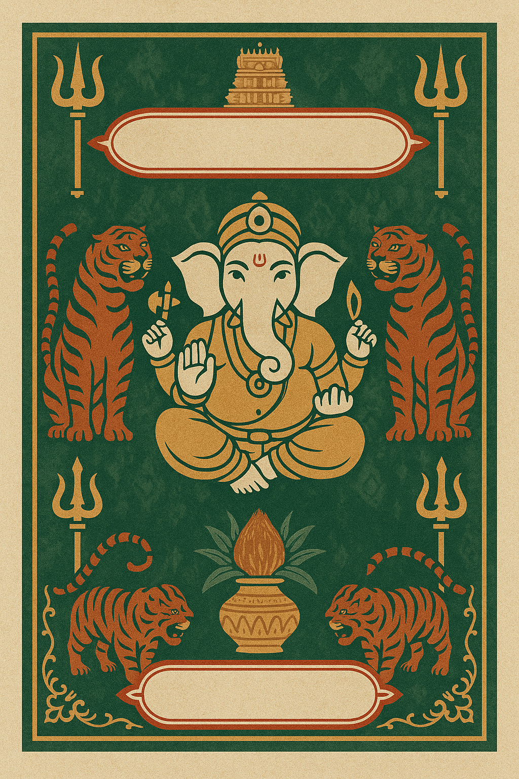 Ganesh Mandal ID Card Design Templates SVG (85x130mm) – Editable for CorelDRAW, Photoshop, Illustrator