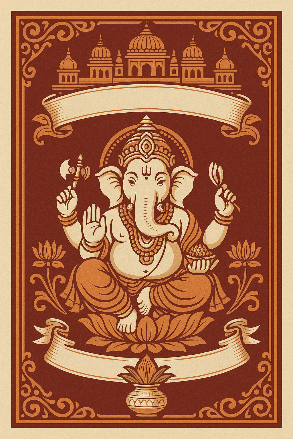 Ganesh Mandal ID Card Design Templates SVG (85x130mm) – Editable for CorelDRAW, Photoshop, Illustrator