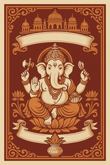 Ganesh Mandal ID Card Design Templates SVG (85x130mm) – Editable for CorelDRAW, Photoshop, Illustrator