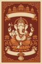 Ganeshotsav volunteer badge SVG layout editable mandal pass template