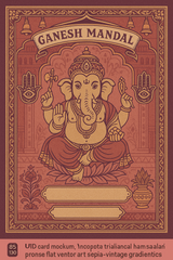 Ganesh Mandal ID Card Design Templates SVG (85x130mm) – Editable for CorelDRAW, Photoshop, Illustrator