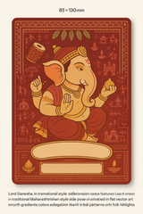 Ganesh Mandal ID Card Design Templates SVG (85x130mm) – Editable for CorelDRAW, Photoshop, Illustrator