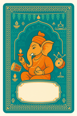 Ganesh Mandal ID Card Design Templates SVG (85x130mm) – Editable for CorelDRAW, Photoshop, Illustrator
