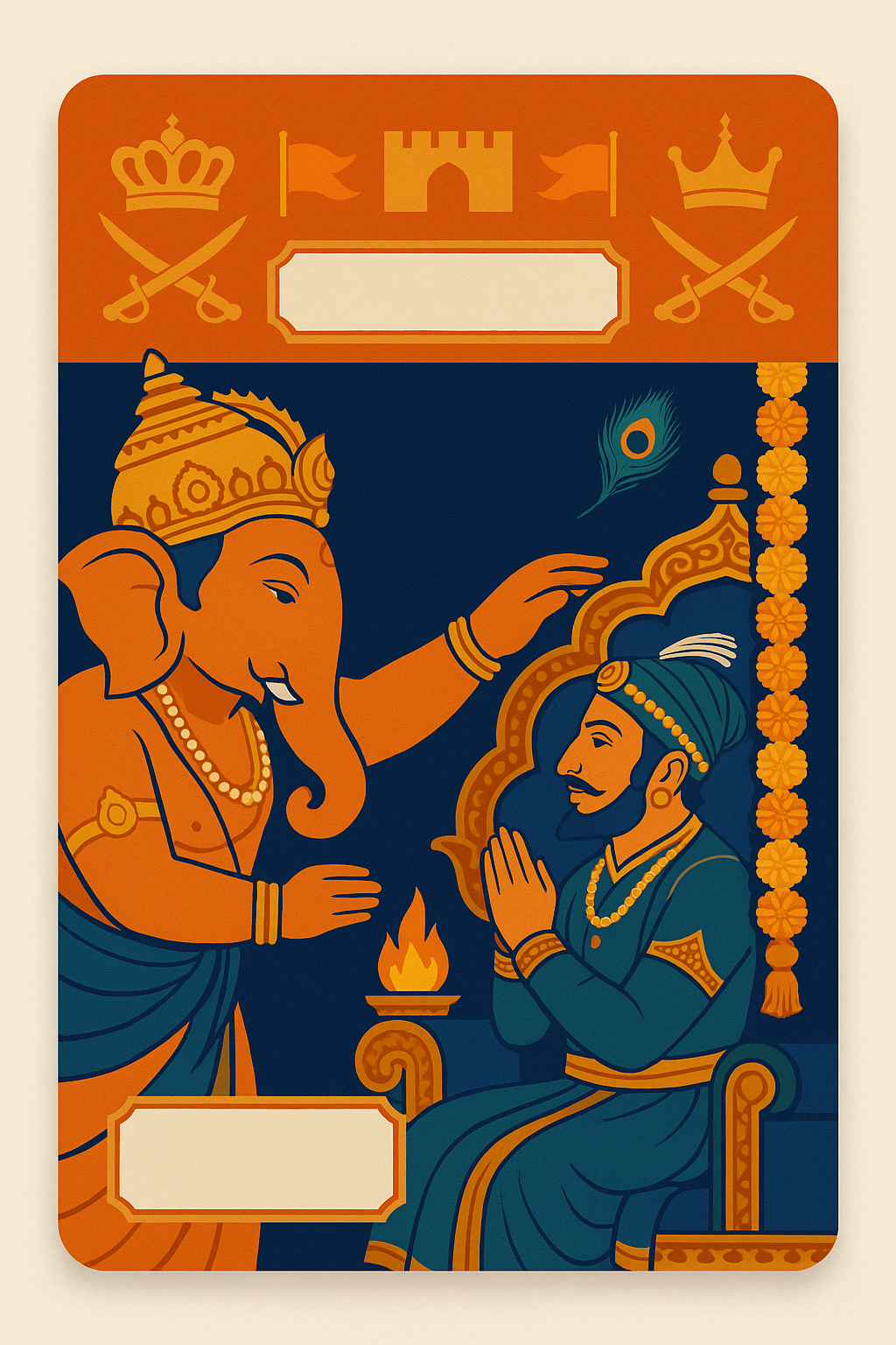 Ganesh Mandal ID Card Design Templates SVG (85x130mm) – Editable for CorelDRAW, Photoshop, Illustrator